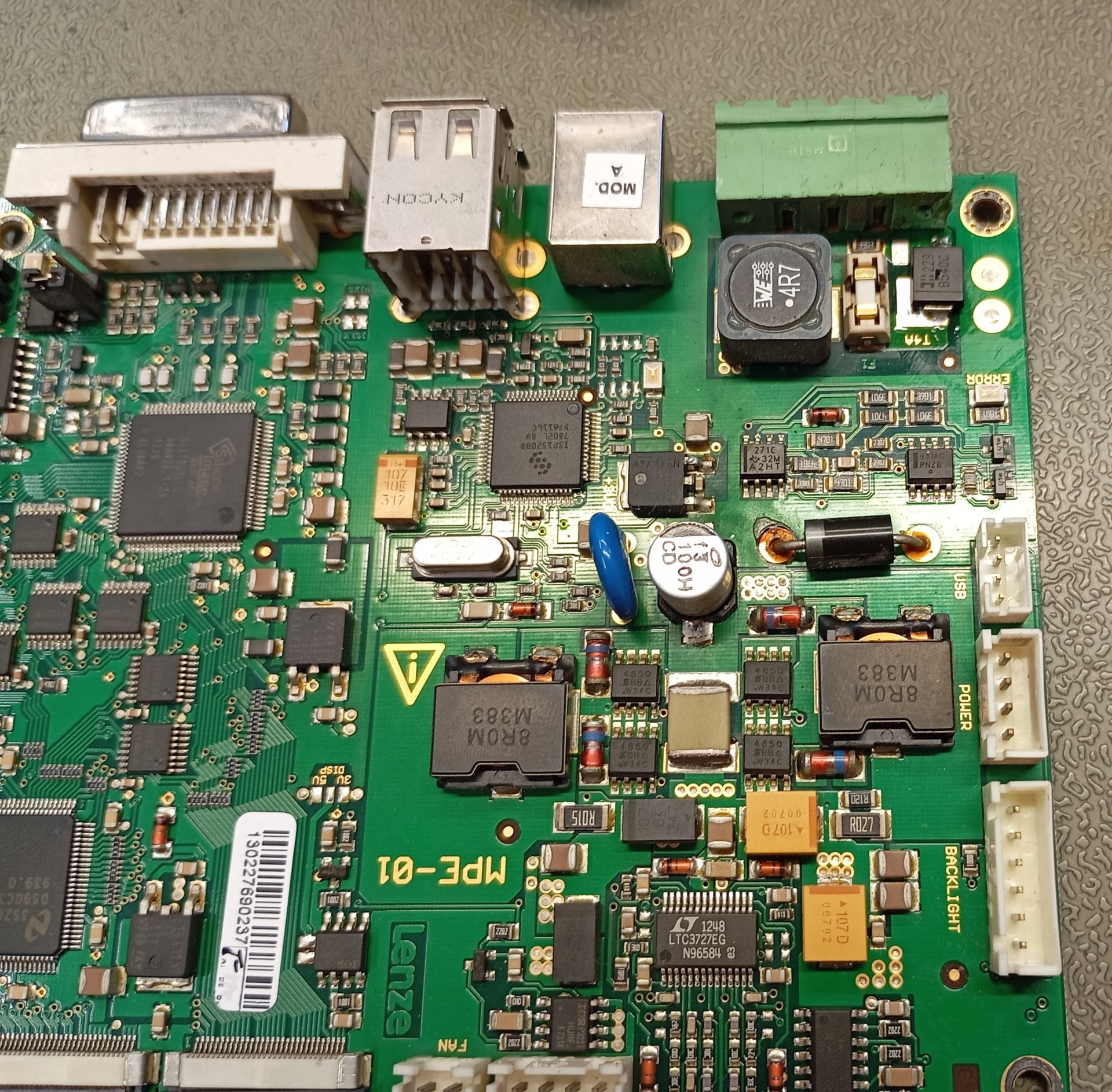Réparation du panneau Lenze MP5000